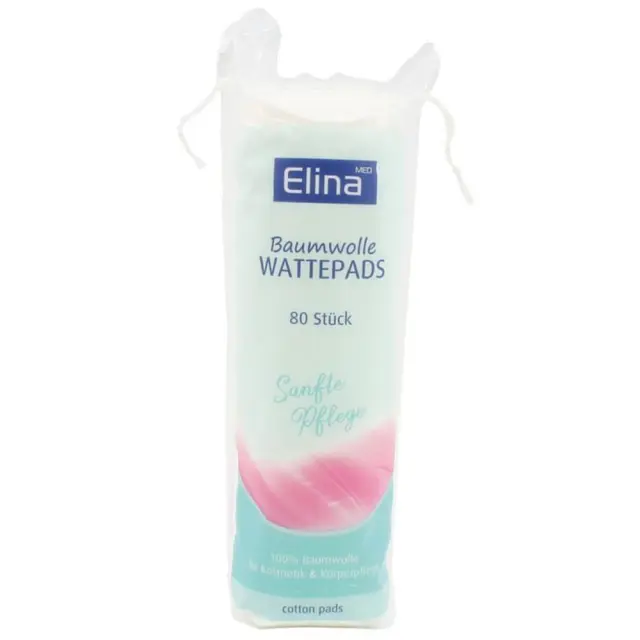 ELINA Med Δίσκοι Ντεμακιγιάζ από 100% Βιολογικό Βαμβάκι 80τμχ