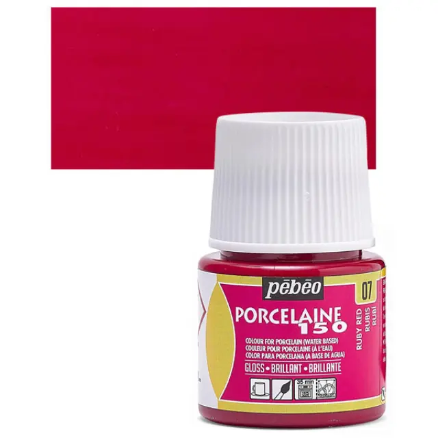 Pebeo Porcelaine 150 Σμάλτο - 07 Ruby Red (T) - 45ml