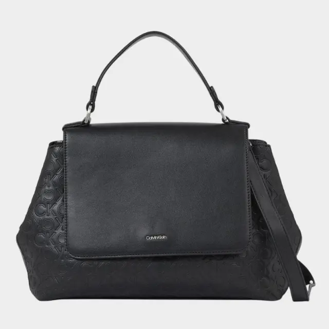 Calvin Klein - Γυναικεία Τσάντα Ώμου Ck Must Top Handle Tote-Emb Mono K60K611285-BAX Μαύρο