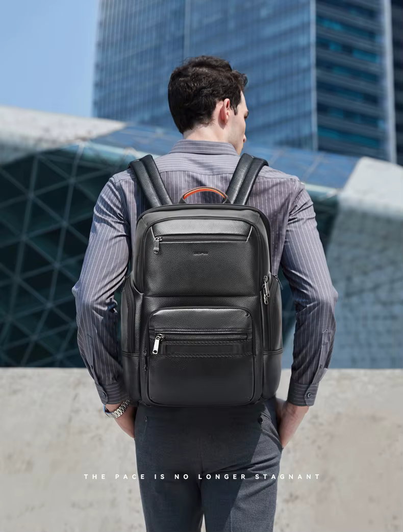 Δερμάτινο Σακίδιο 20L Laptop 15,6 Bopai 61-129721 μαύρο - One Size 2