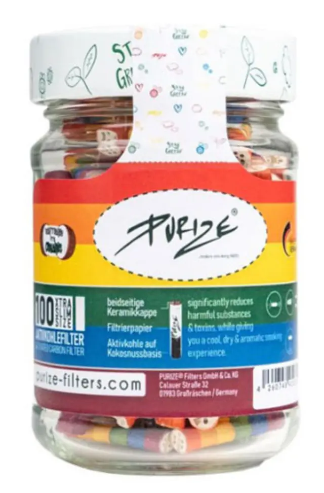 Φίλτρο Purize Extra Slim 100 Ενεργού Ανθρακα 5.9mm - Rainbow