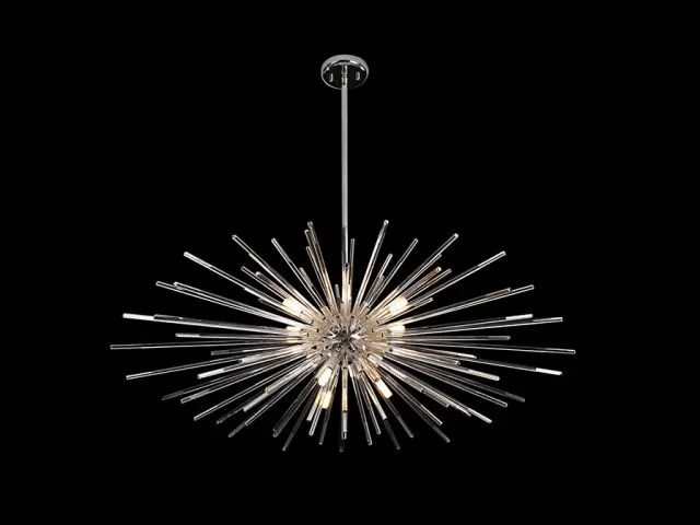 Evasion 381628D Φωτιστικό Οροφής 9L Chrome Dimmable με Τηλεχειριστήριο | Μοντέρνος Φωτισμός Μαύρο Μαύρο/Χρυσό Χρυσό