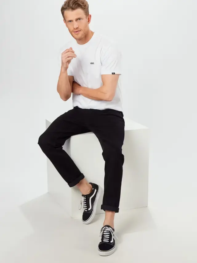Vans - Ανδρικό T-shirt Κοντομάνικο Left Chest Logo Tee Regular fit VN0A3CZE-YB2 Λευκό - XL 3