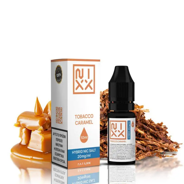 Nixx Tobacco Caramel Έτοιμο Υγρό 10ml 20mg Hybrid Nic Salt