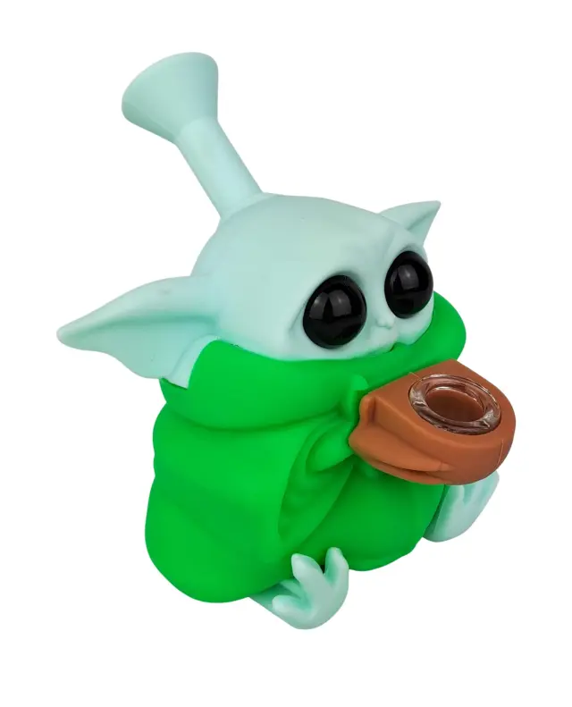 Alien Green Silicone Bong 2