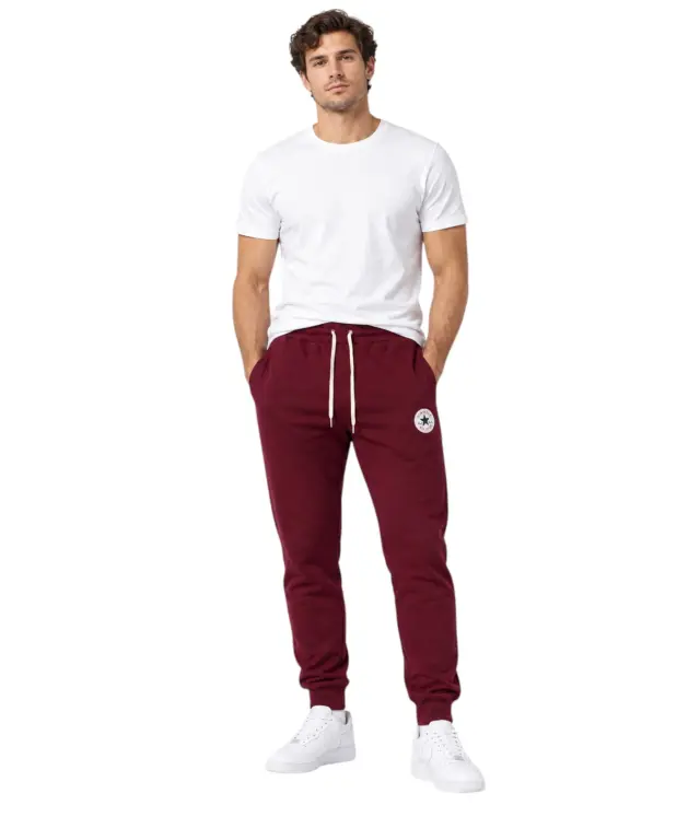 Converse - Ανδρικό Παντελόνι Φόρμας Chuck Patch Jogger CVM6B093-601 Μπορντό 3