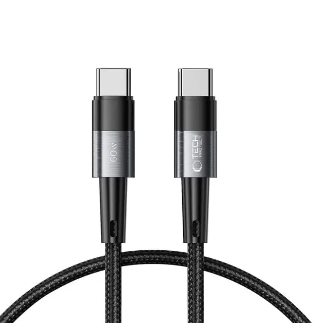 Tech-protect Ultraboost USB-C/USB-C Cable PD 60W 3A 25cm Grey