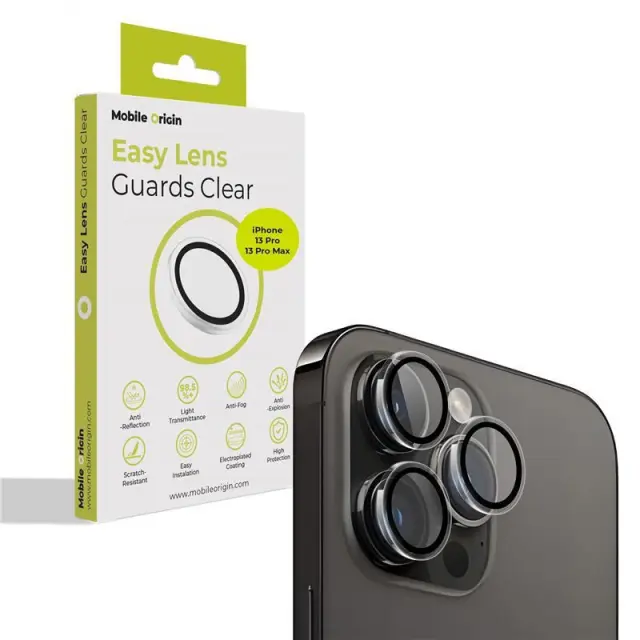 Mobile Origin Easy Lens guards, clear - iPhone 13 Pro/13Pro Max