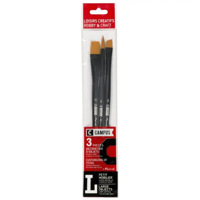 Raphael Campus Σετ 3 Πινέλα για Hobby, Large
