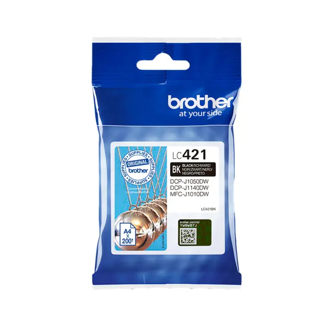 Brother LC421 Γνήσιο Μελάνι Εκτυπωτή InkJet Μαύρο (LC-421BK)