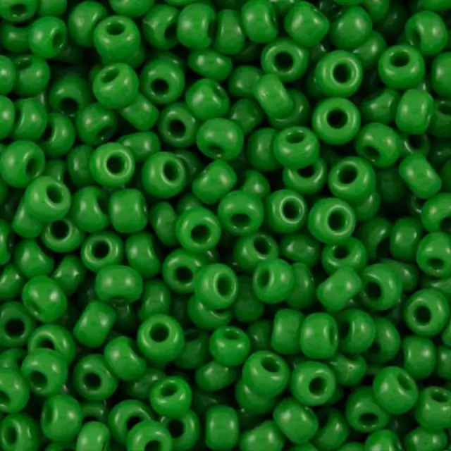 Χάντρα Miyuki Round Rocailles 6/0 - 411 - Opaque Green ~10gr