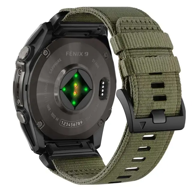 Tech-protect Nylon Classic Garmin Fenix 5x / 5x Plus / 6x / 6x Pro / 7x / 8 / 8 Pro / 9 / 9 Pro (51 Mm) Military Green 3