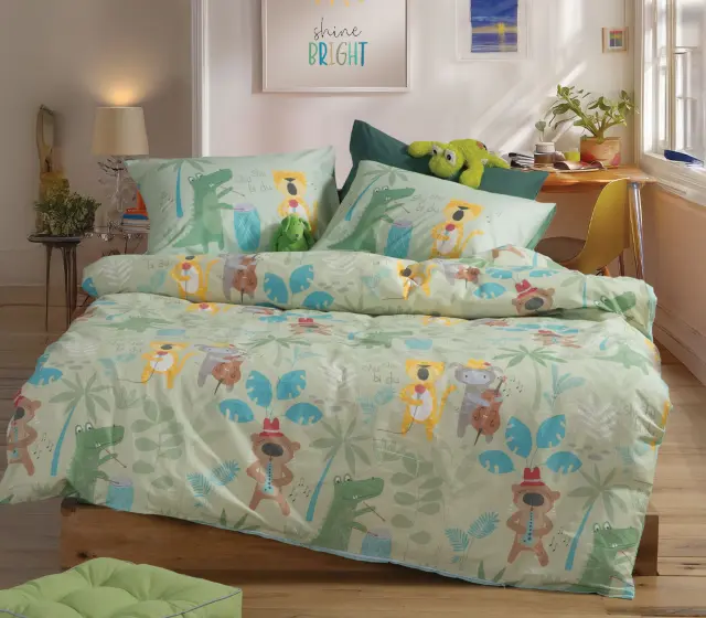 Nef-Nef Jungle Music σετ παιδικά σεντόνια μονά 170x260cm 039540-1 - OS 2