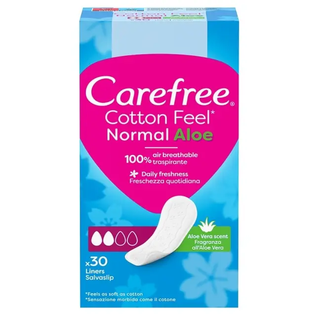 Carefree Normal Aloe Daily Liners Σερβιέτες Καθημερινής Χρήσης 30τμχ