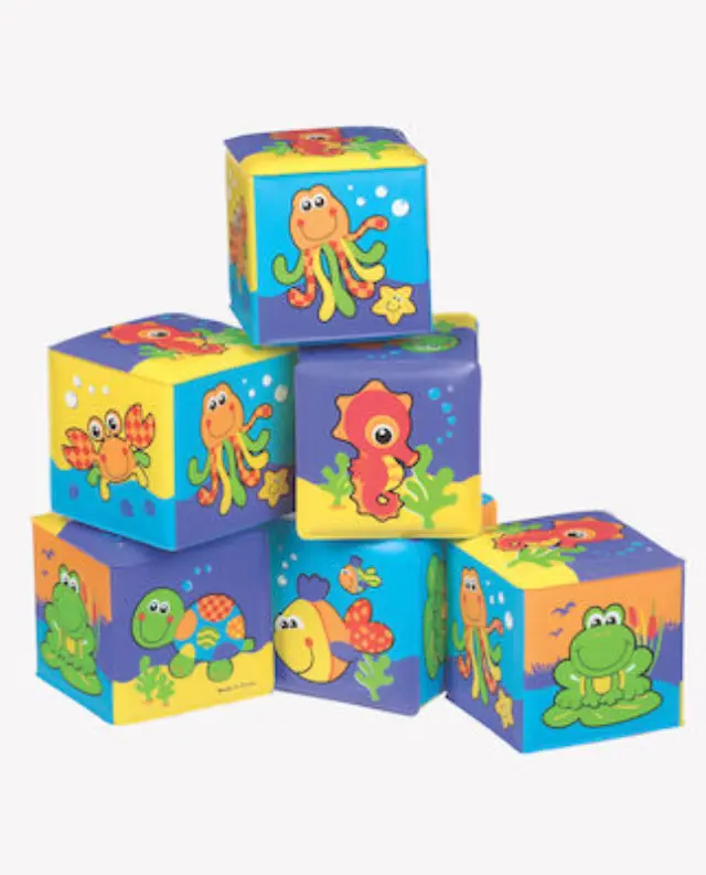 Playgro Μαλακά Αδιάβροχα Τουβλάκια για 6m+