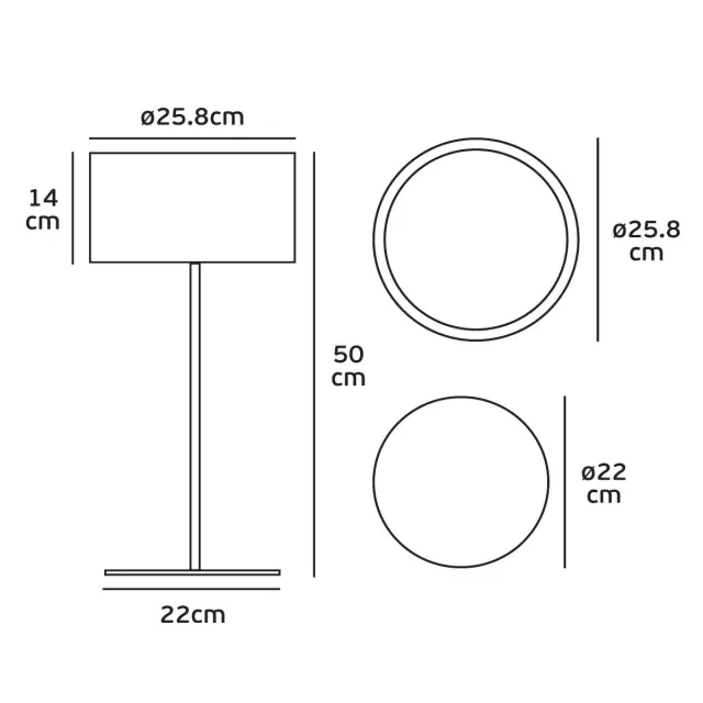 Nog mos φωτιστικό επιτραπέζιο LED 4.5W 3000Κ IP54 ø25.8x50cm μαύρο 2