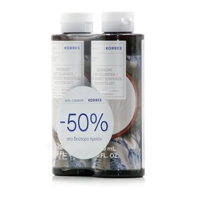 Korres Promo Γιαούρτι Αφρόλουτρο 2x250ml -50% στο Δεύτερο Προϊόν 1σετ