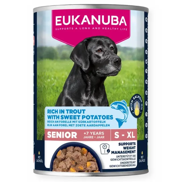 EUKANUBA Life Care Senior Rich in trout with sweet potatoes - wet dog food - 400g
