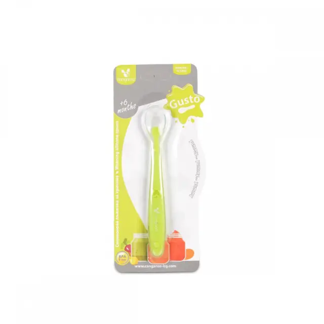 Cangaroo Gusto Κουτάλι Σιλικόνης 6m+ Green 2
