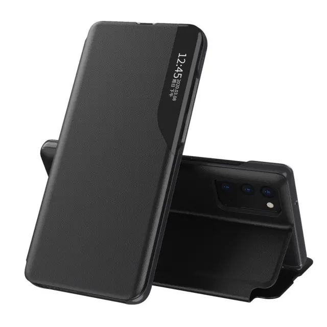 Eco Leather View Case Θήκη Βιβλίο με Stand για Samsung Galaxy A72 - Μαύρη