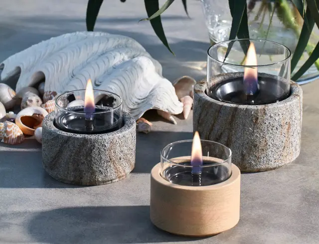 Επιτραπέζια Εστία Φωτιάς Lotus 10 Tenderflame με διάρκεια καύσης 4 - 5 ώρες, χωρητικότητα δεξαμενής 150ml και διαστάσεις 10.8x9cm - Stone TF-600510 3
