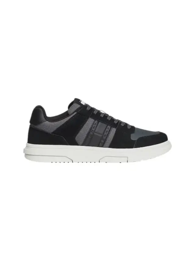 Tommy Hilfiger - Ανδρικά Sneakers The Brooklyn Mixed Texture Suede Trainers EM0EM01457-BDS Μαύρο - 40