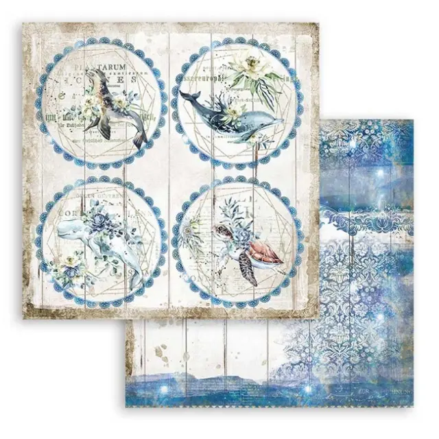 Χαρτί Scrapbooking Stamperia Διπλής Όψης - Romantic Sea Dream Rounds - 31x30cm