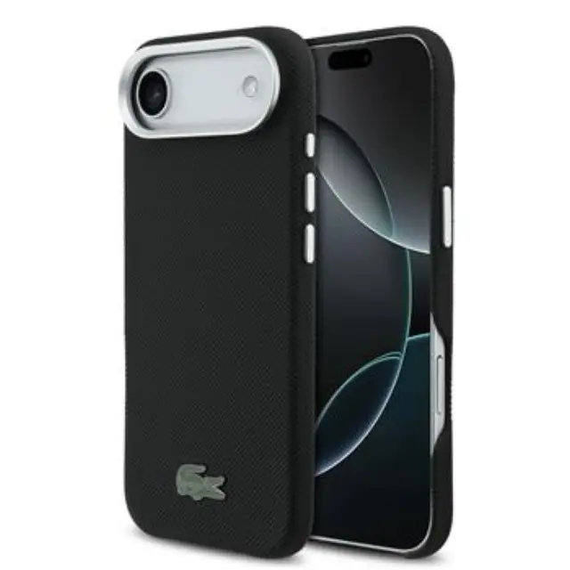 Lacoste Iconic Petit Pique Metal Logo MagSafe Case for iPhone Air Black