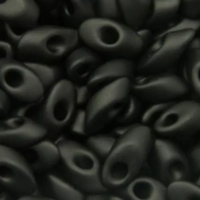 Χάντρα Miyuki Long Magatama 4x7mm - LMA-401F - Matte Black ~10gr
