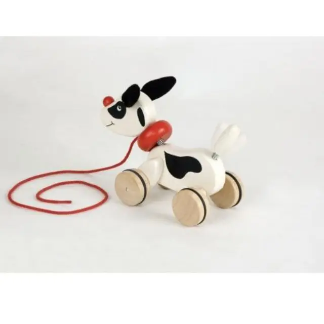 Pin Toys Ξύλινη τρεχαλίτσα 'Σκυλάκι', από μασίφ καουτσουκόδεντρο 3