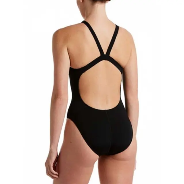 Nike Women's Hydrastrong Fastback One Piece Swimsuit Μαύρο NESSA001-001 (Nike) - 36 2