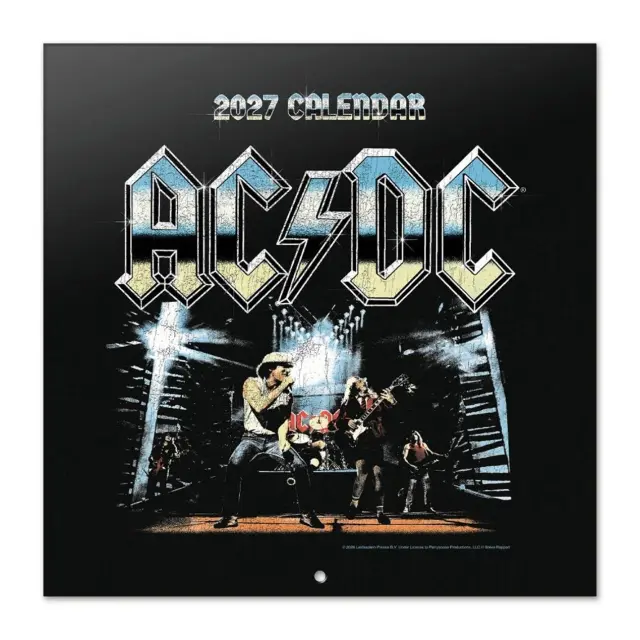 HMEΡΟΛΟΓΙΟ ΤΟΙΧΟΥ AC/DC 2027 30X30 CALENDAR CP27044