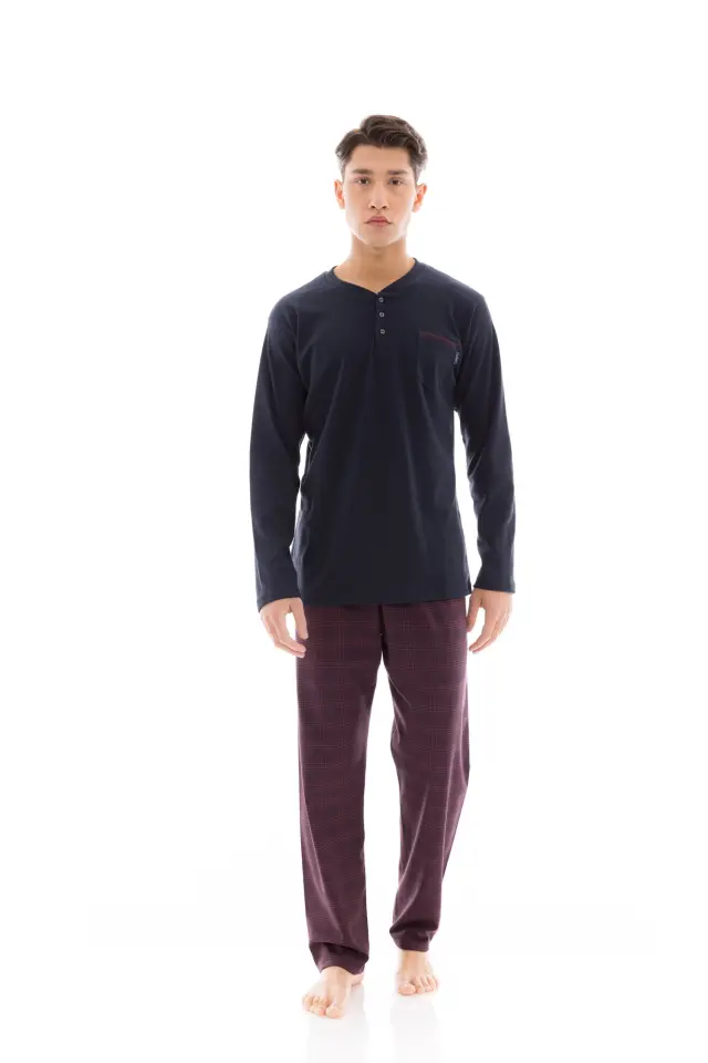 W-M681 - Type - PYJAMA BORDO PLAID