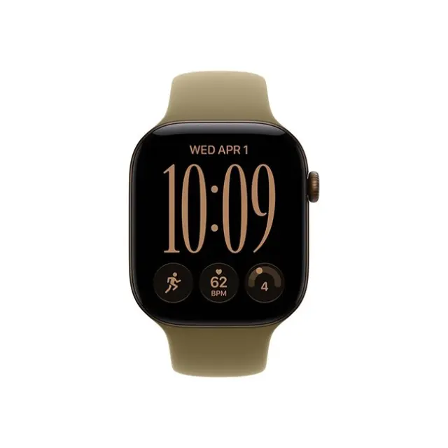 Apple Watch Series 12 GPS & Cellular 42mm Dark Bronze Aluminium Case with Olive Sport Band S/M (MJG44MP/A)