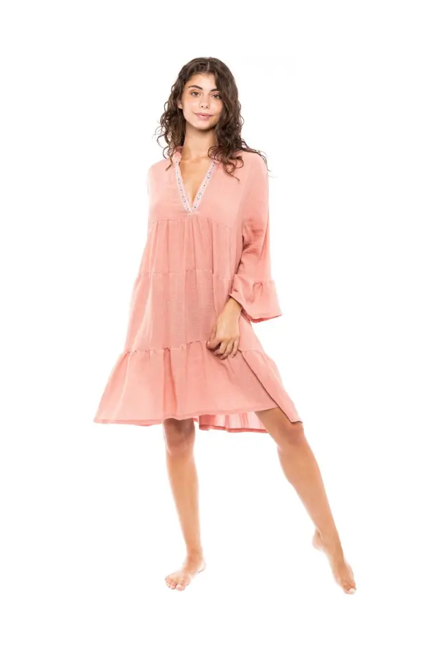 B268 - Elephant Grey - BEACHWEAR CREPE BOHO 2
