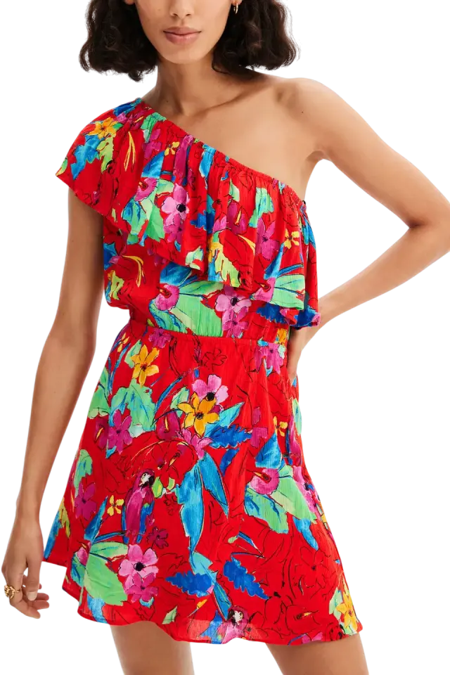 Desigual - Γυναικείο Φόρεμα Rosso 23SWVW83-3090 Kόκκινο 3