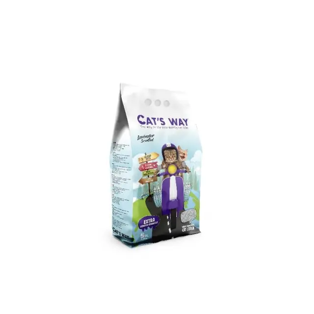 Cat's Way Lavender Άμμος Υγιεινής Μπετονίτη με Άρωμα Λεβάντας 5Lt (4,25Kg) Μονόχρωμο