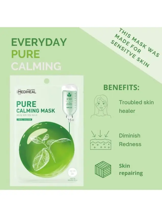 Mediheal Pure Calming Mask- Kαταπραϋντική μάσκα για το ευαίσθητο δέρμα 2
