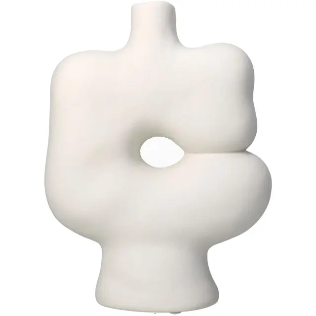 Βάζο Λευκό Κεραμικό 16.2x7.3x21.3cm