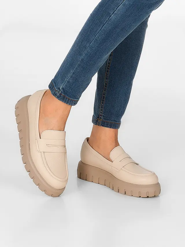 Gabor Μοκασίνια-Loafers Γυναικείο δέρμα Μπεζ GAB/55300 22-SAND - 41 2
