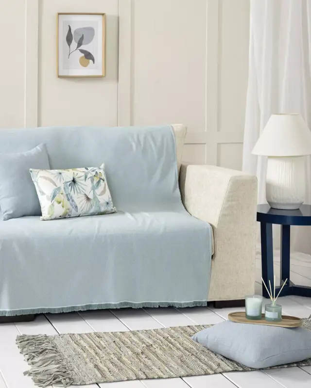Ριχτάρι Τριθέσιο 180x300 Nima Iris Petrol 80% Βαμβάκι-20% Πολυέστερ