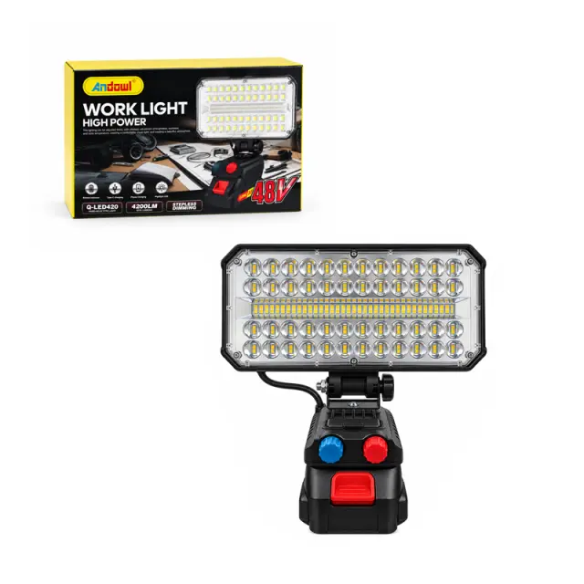 Andowl Επαναφορτιζόμενος Προβολέας Εργασίας LED 4200lm με Ρύθμιση Φωτεινότητας Q-LED420 - Rechargeable LED Work Light 4200lm with Stepless Dimming 0751270