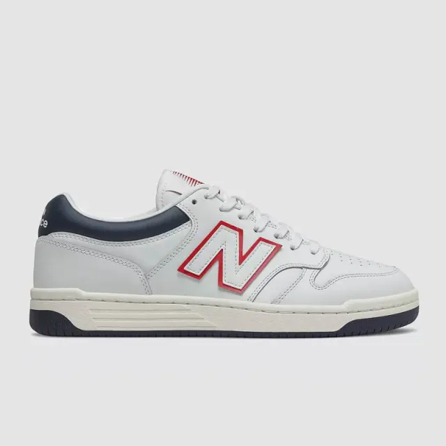 Δερμάτινο Sneaker New Balance 480 BB480LWG Άσπρο Κόκκινο - 37.5