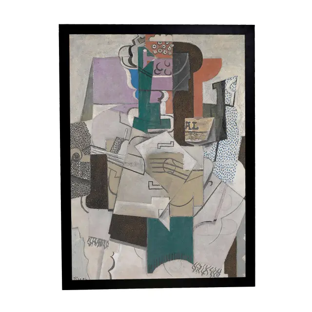 Αφίσα Picasso Fruit Dish, Bottle And Violi 61x91,5εκ Κορνίζα Ξύλινη Χρώμα Μαύρο Με Ακρυλικό Τζάμι Άθραυστο K1041-69