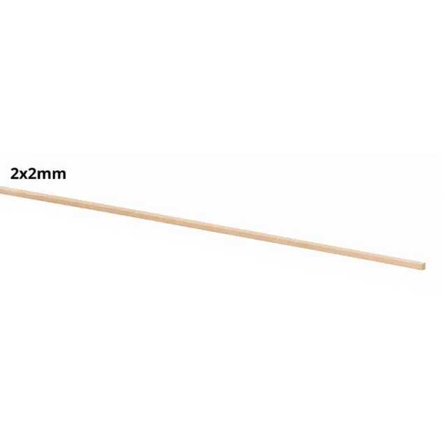 Ξύλο Μπάλσα Ράβδος Τετράγωνη 2x2mm - 100cm - 1τεμ (Εύθραυστο-Παραλαβή απ'το Κατάστημα)