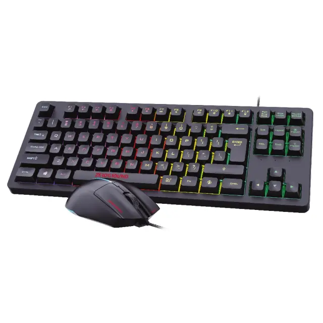 Ενσύρματο Πληκτρολόγιο + Ποντίκι Gaming RGB Zeroground KB-2300GUMS SOKI v3.0