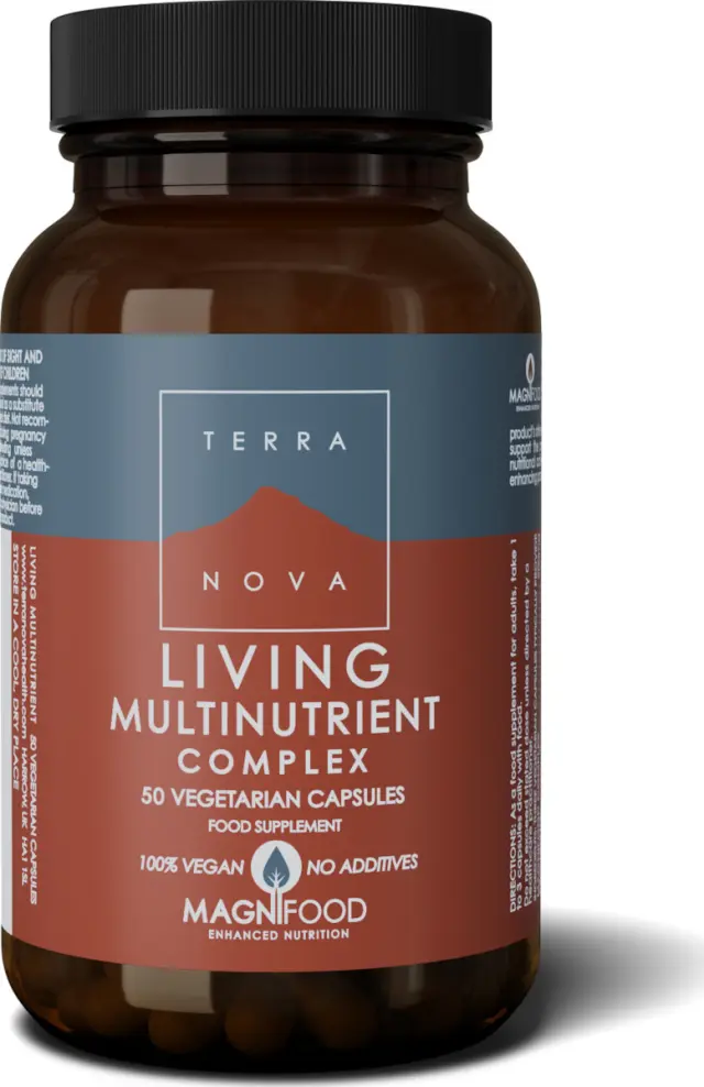 TerraNova Living Multinutrient Complex Πολυβιταμίνη για Ενέργεια 900mg 50 φυτικές κάψουλες