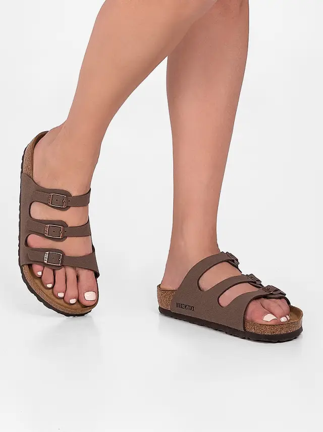 Birkenstock Πέδιλα Γυναικείο Birko-Flor-Nubuck(ανθεκτικό υλικό της Birkenstock-επιτρέπει την επαφή με το νερό) Καφέ BIR/FLORIDA 053881 MOCCA - 36 2