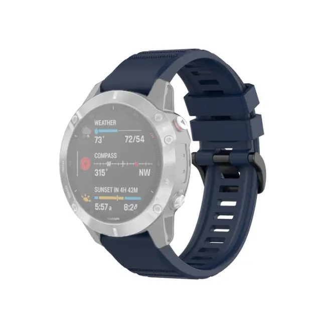 Λουράκι TPU Γραμμές για Garmin Fenix 5/6/6 Pro/7/8/9 (47mm)- Midnight Blue OEM