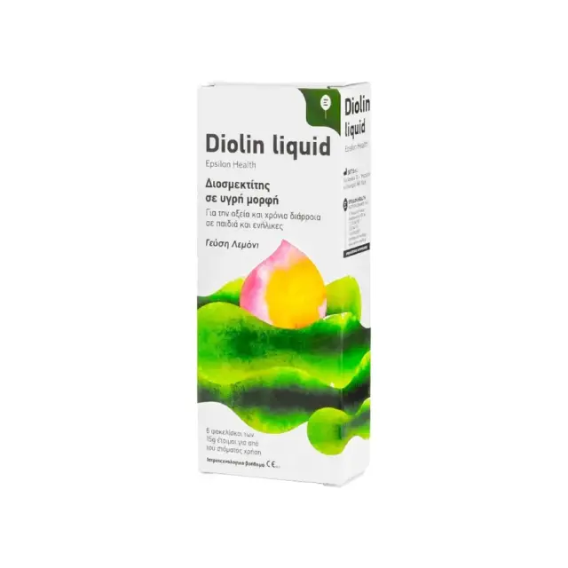 Epsilon Health Diolin Liquid Διοσμεκτίτης Σε Υγρή Μορφή Για Αντιμετώπιση Της Διάρροιας, 6 Φακελίσκοι x 15gr